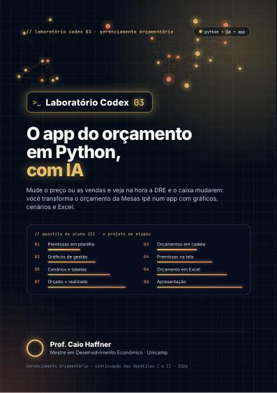 Capa da Apostila III de Gerenciamento Orçamentário