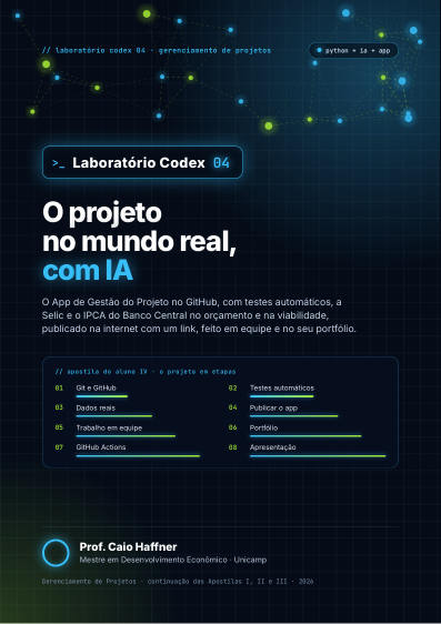 Capa da Apostila IV de Gerenciamento de Projetos