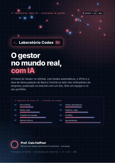 Capa da Apostila IV de Princípios de Gestão