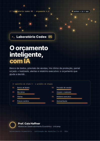 Capa da Apostila V de Gerenciamento Orçamentário